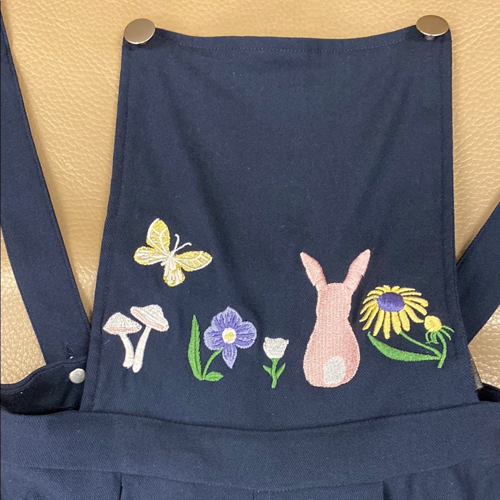 Navy Blue Overalls with Bunny Embroidery by ModCloth x Collectif  - US 4/ XS